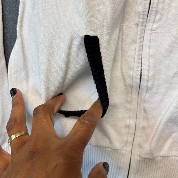 Guess Zip Up Sweater Jacket Cardigan Preppy Spell Out Hooded Comfy Preppy Cozy - Picture 16 of 16